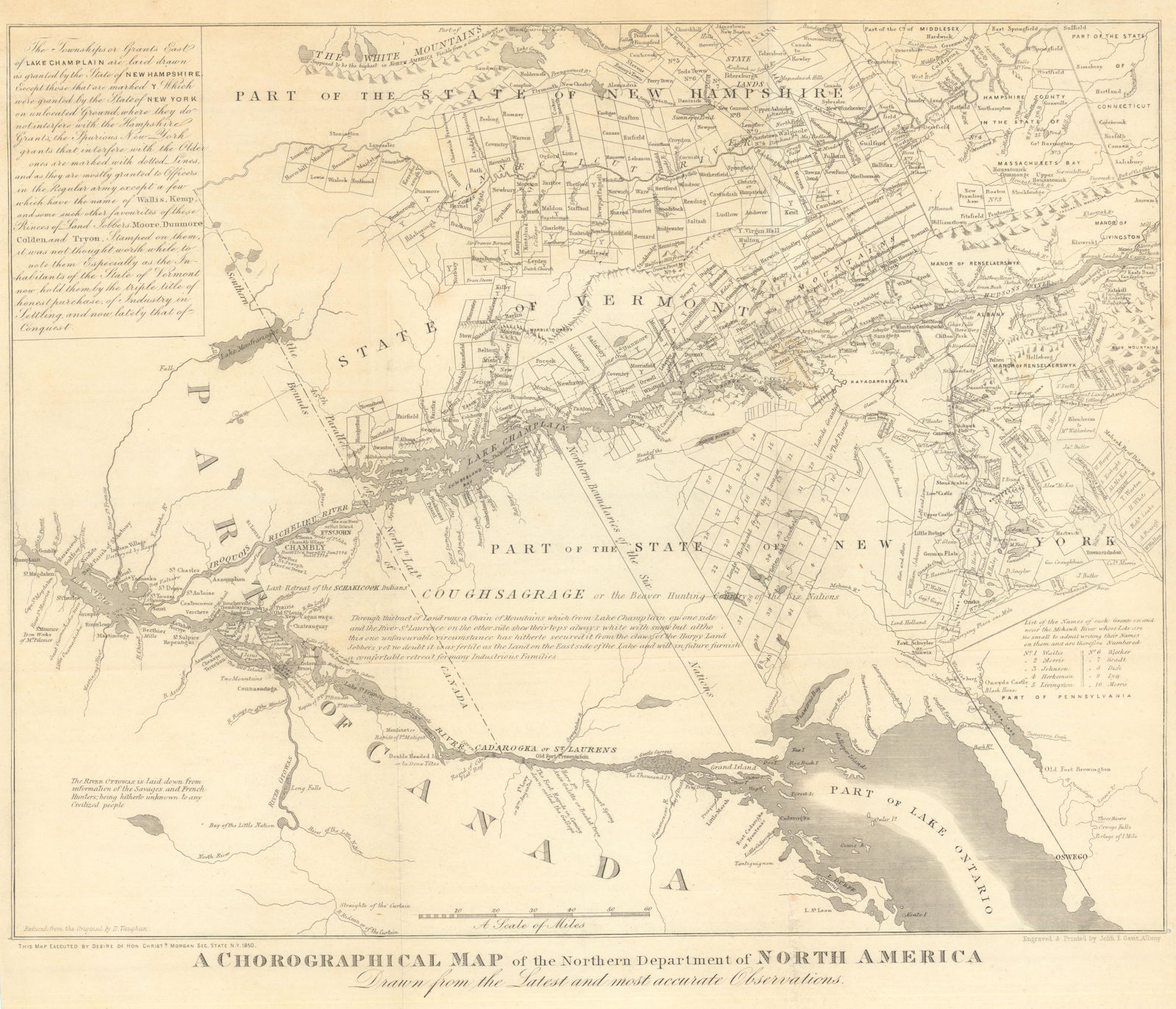 A Chorographical Map of the Northern Department of North America 1851 old