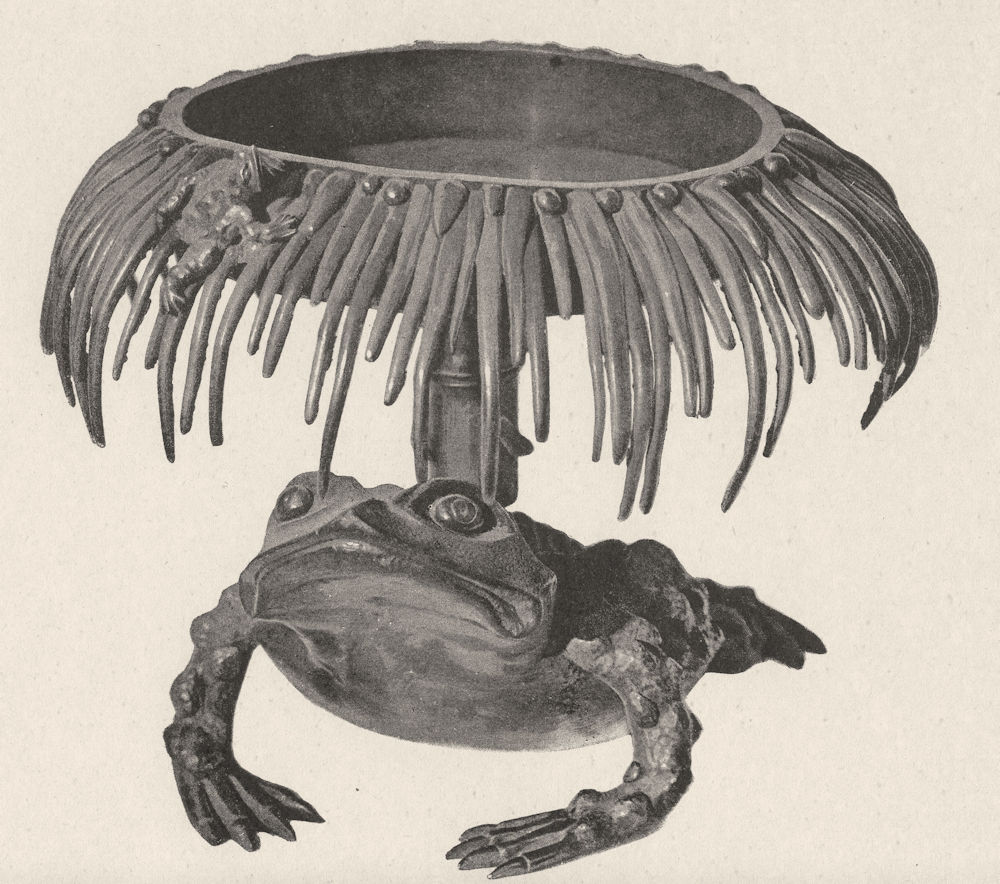 Associate Product JAPAN. Flower Bowl, in bronze 1890 old antique vintage print picture