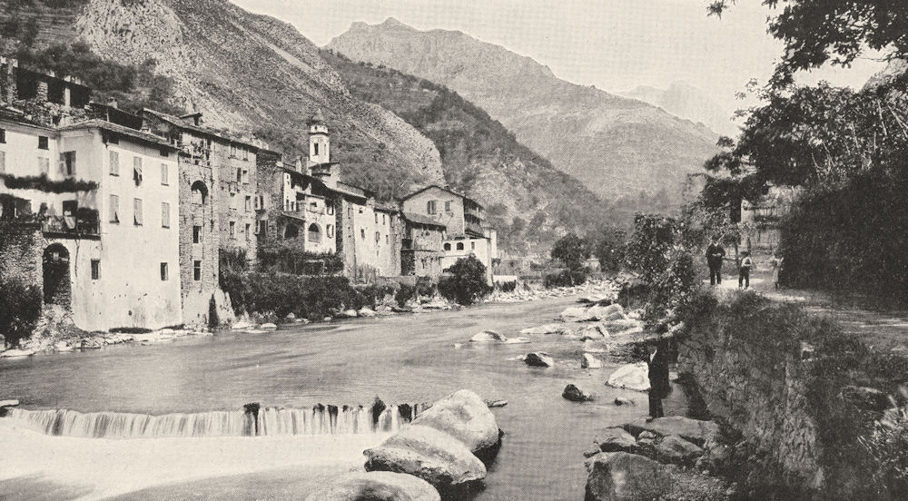 ALPES- MARITIMES. Fontan. Vallée de la Roya 1900 old antique print picture