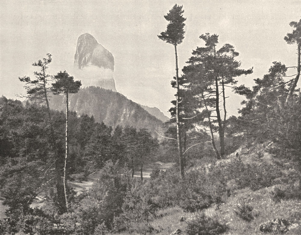 Associate Product ISÈRE. Le Mont Aiguille 1900 old antique vintage print picture