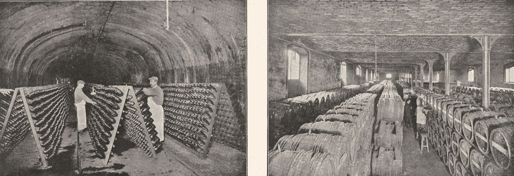 Associate Product FRANCE. Caves Champenoises. Les Bouteilles; Chais Champenois. Les Fùts 1900