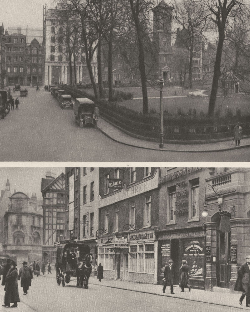 Associate Product LONDON. Soho Square and Restaurant land 1926 old vintage print picture