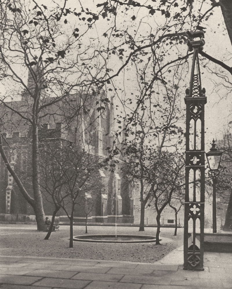 LONDON. Inns of Court. Middle Temple Hall & Quietude of Fountain Court 1926