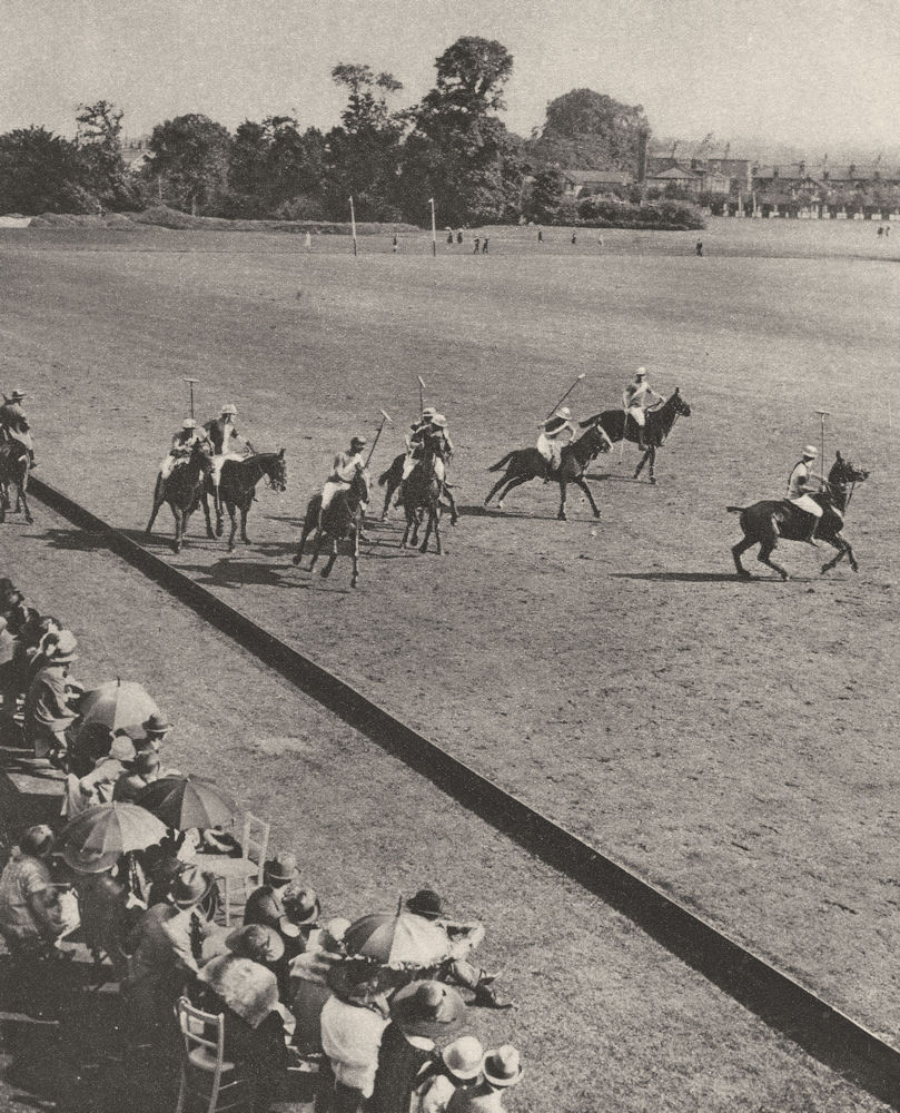 Associate Product LONDON. Polo in London. Play along the Boards at Ranelagh 1926 old print