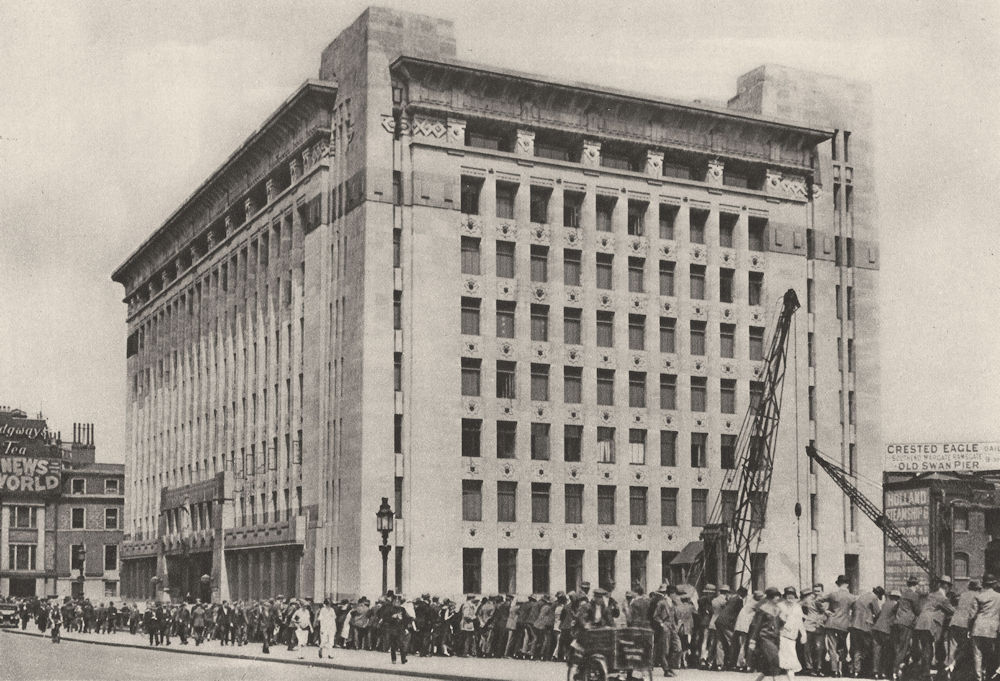 Associate Product LONDON. Adelaide House, a monument of architecture Old London Bridge 1926