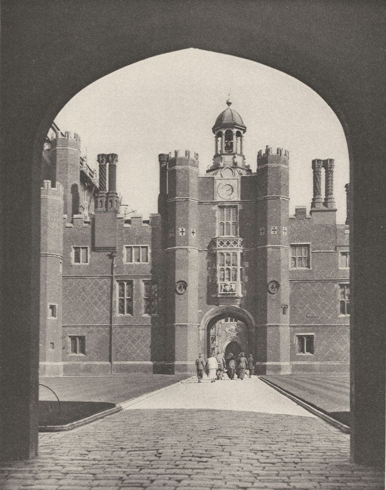 Associate Product LONDON. Base court, the first Quadrangle of Wolsey's palace. Hampton Court 1926