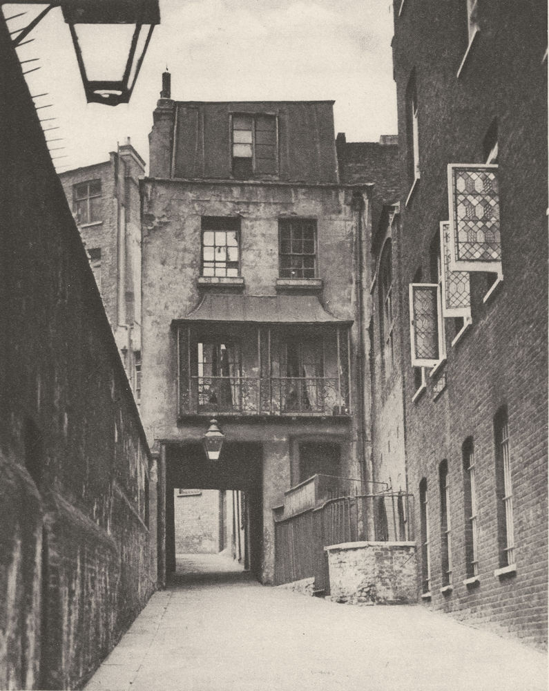 Associate Product LONDON. Strand Lane and the Entrance to the Roman bath 1926 old vintage print