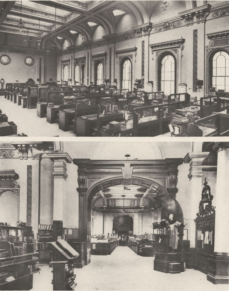Associate Product LONDON. Underwriters and Brokers rooms at Lloyd's. Insurance 1926 old print