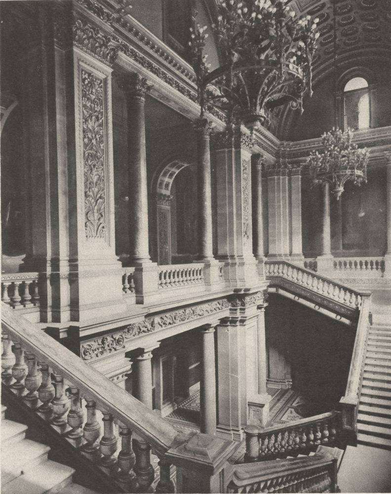 Associate Product LONDON. Marble Balustrades of the Staircase in the Foreign Office 1926 print