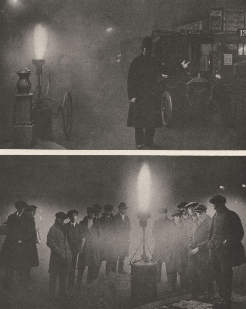 Associate Product LONDON. Fog Smog. Flares for Traffic in a London Particular.Pea-souper 1926