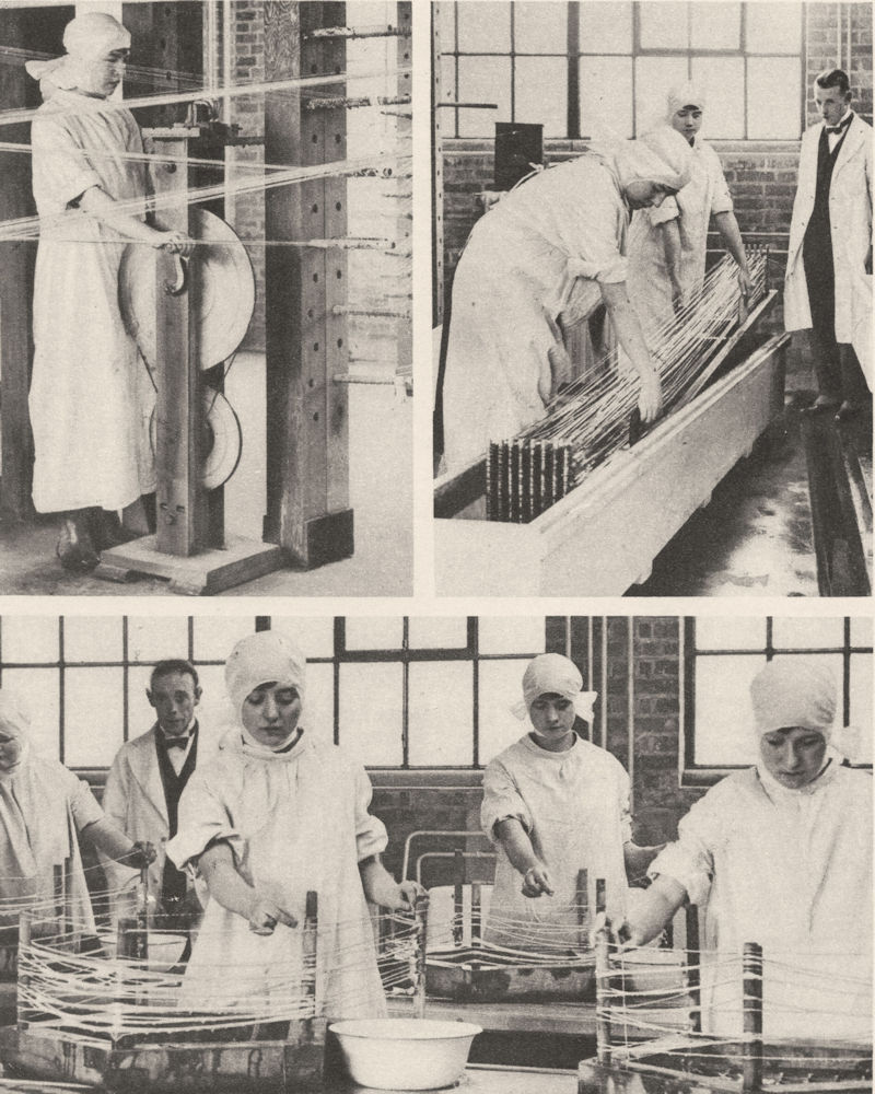 LONDON. Preparing Cat- gut at the London hospital's own Factory 1926 old print