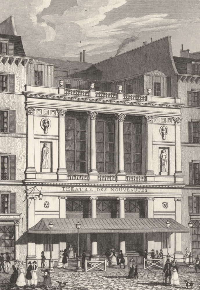 Associate Product PARIS. Théatre des Nouveautés 1831 old antique vintage print picture