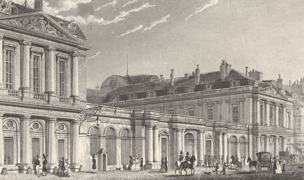 Associate Product PARIS. Palais Royal, street front 1831 old antique vintage print picture