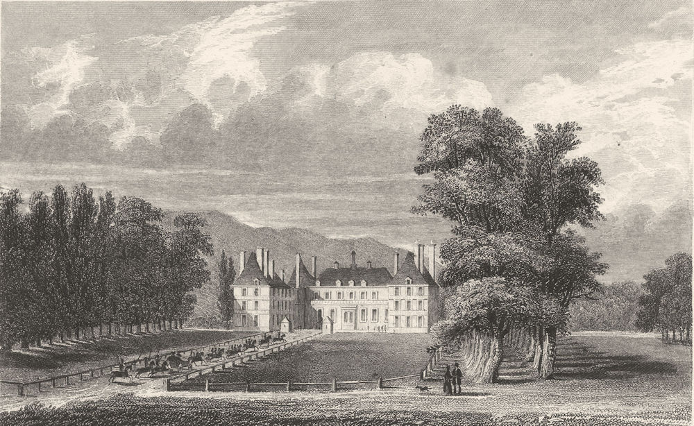 PARIS. Chateau de Rosny 1831 old antique vintage print picture