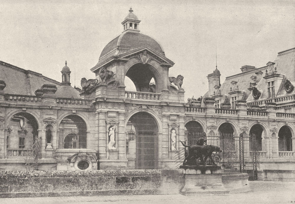 OISE. Chantilly. Porte D' Honneur 1895 old antique vintage print picture