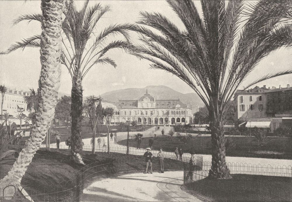 ALPES- MARITIMES. Nice. Nouveaux Jardins 1895 old antique print picture