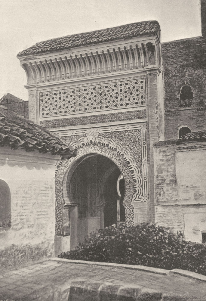 ALGERIA. Tlemcen. Porte de Bou- Medin 1895 old antique vintage print picture