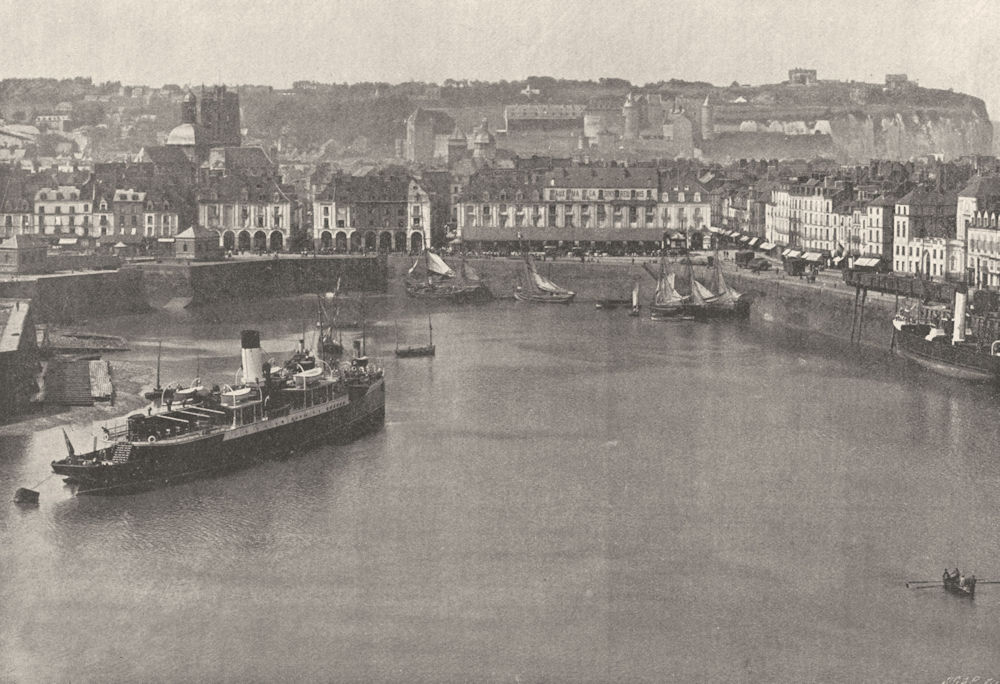 SEINE- MARITIME. Dieppe. port 1895 old antique vintage print picture