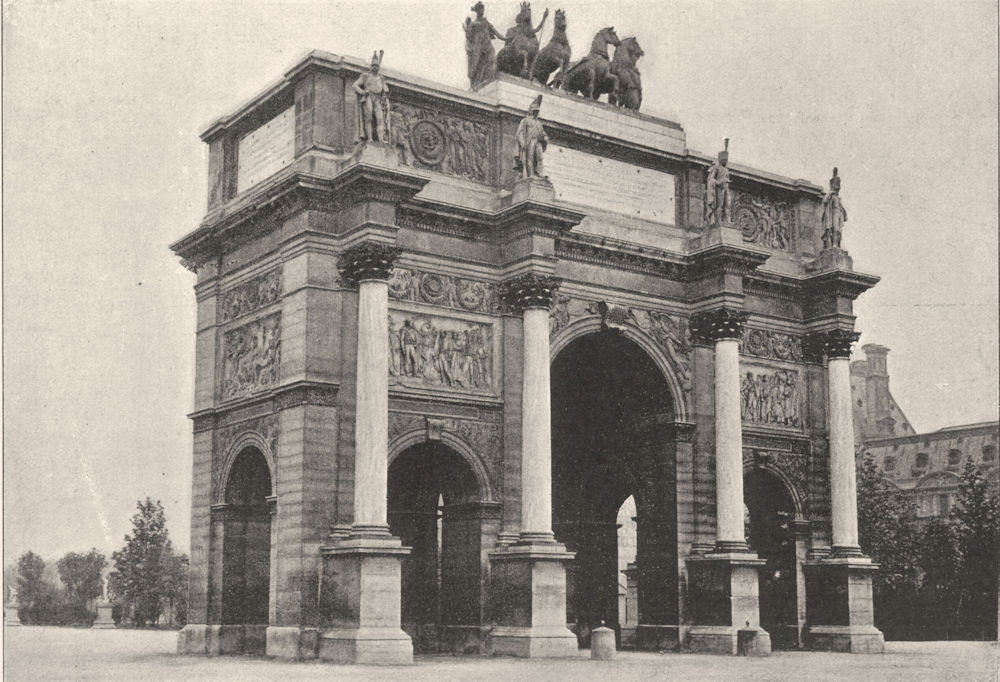 Associate Product PARIS. Arc de Triomphe du Carrousel 1895 old antique vintage print picture