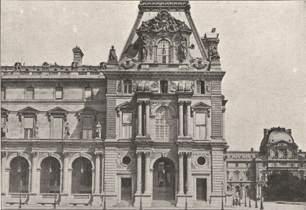 Associate Product PARIS. Louvre. Pavillon Turgot 1895 old antique vintage print picture