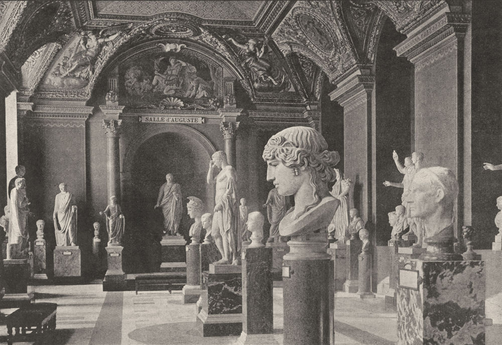 Associate Product PARIS. Louvre. Salle D'Auguste 1895 old antique vintage print picture