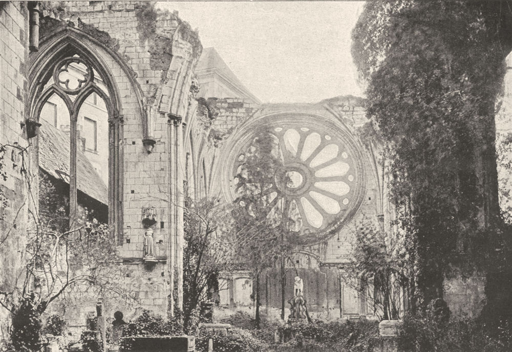 Associate Product MAINE- ET- LOIRE. Angers. Ruines de L'Église Toussaint 1895 old antique print