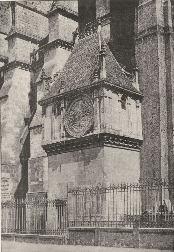 Associate Product EURE- ET- LOIR. Chartres. Cathédrale. Pavillon de L'Horloge 1895 old print
