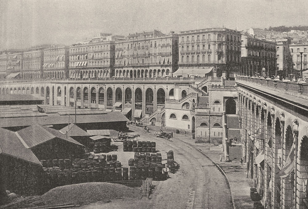 Associate Product ALGERIA. Algiers (Alger) . Quais 1895 old antique vintage print picture