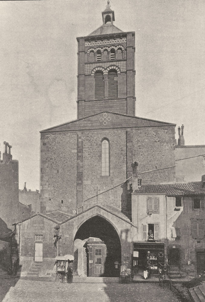 Associate Product PUY- DE- DÔME. Clermont- Ferrand. Notre Dame du port 1895 old antique print
