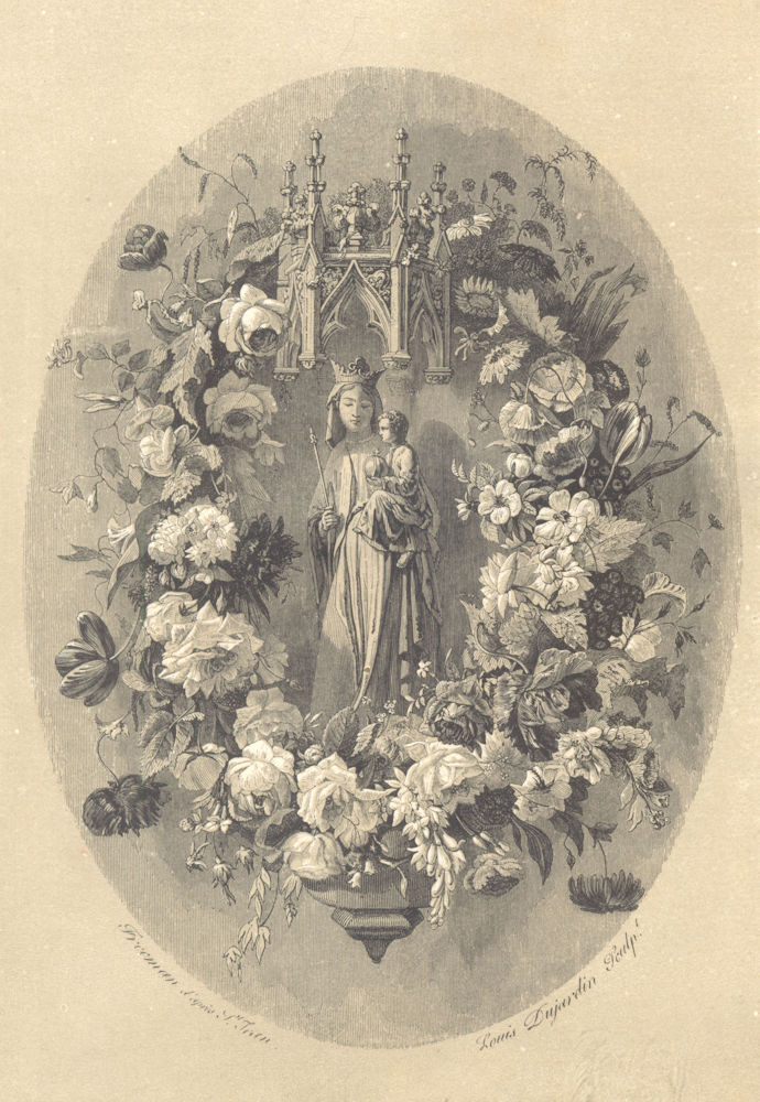 BOTANICALS. Louis Dujardin 1852 old antique vintage print picture