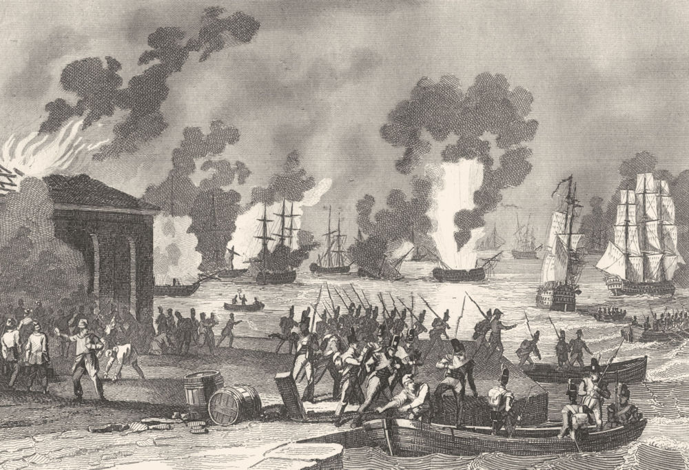Associate Product VAR. 1793- Incendie de la Marine de Toulon Par les Anglais; les forçats 1835