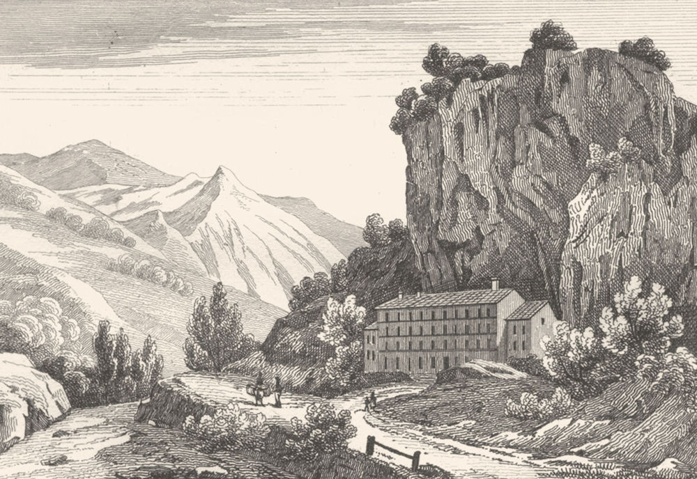 ALPES-DE-HAUTE-PROVENCE. Basses-Alpes. Bains de Digne 1835 old antique print