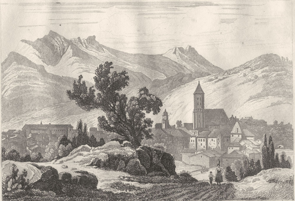 HAUTES-ALPES. Gap (1)  1835 old antique vintage print picture
