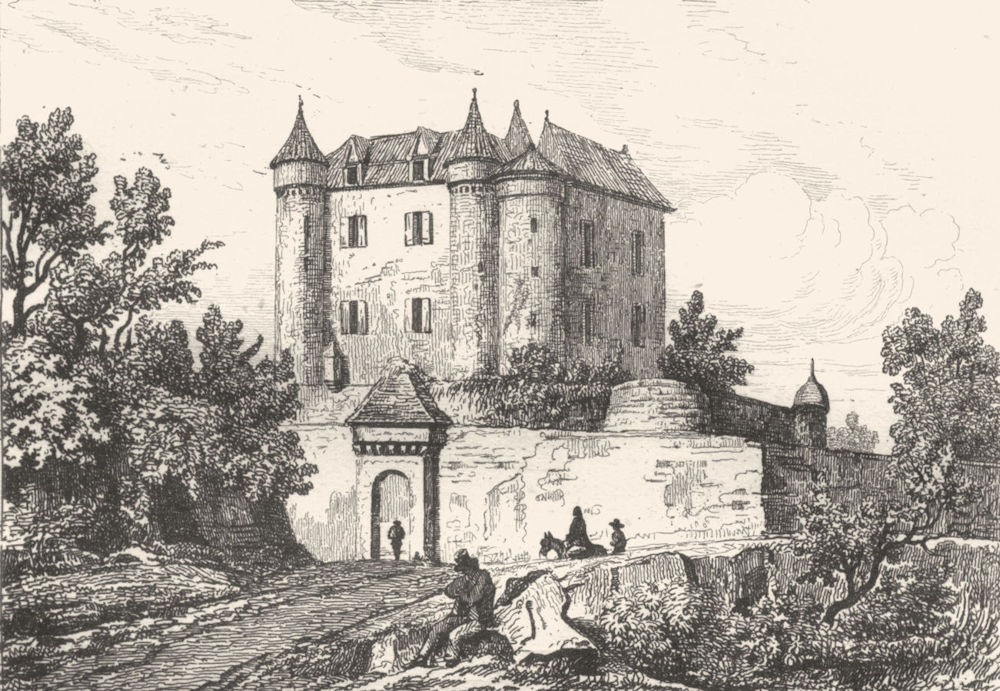 Associate Product LOT. Chateau de Fénélon 1835 old antique vintage print picture
