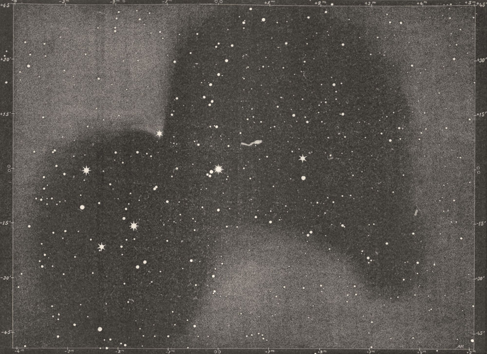 ASTRONOMY. Double stars Multiples. The Pleiades visible 571 stars 1877 print