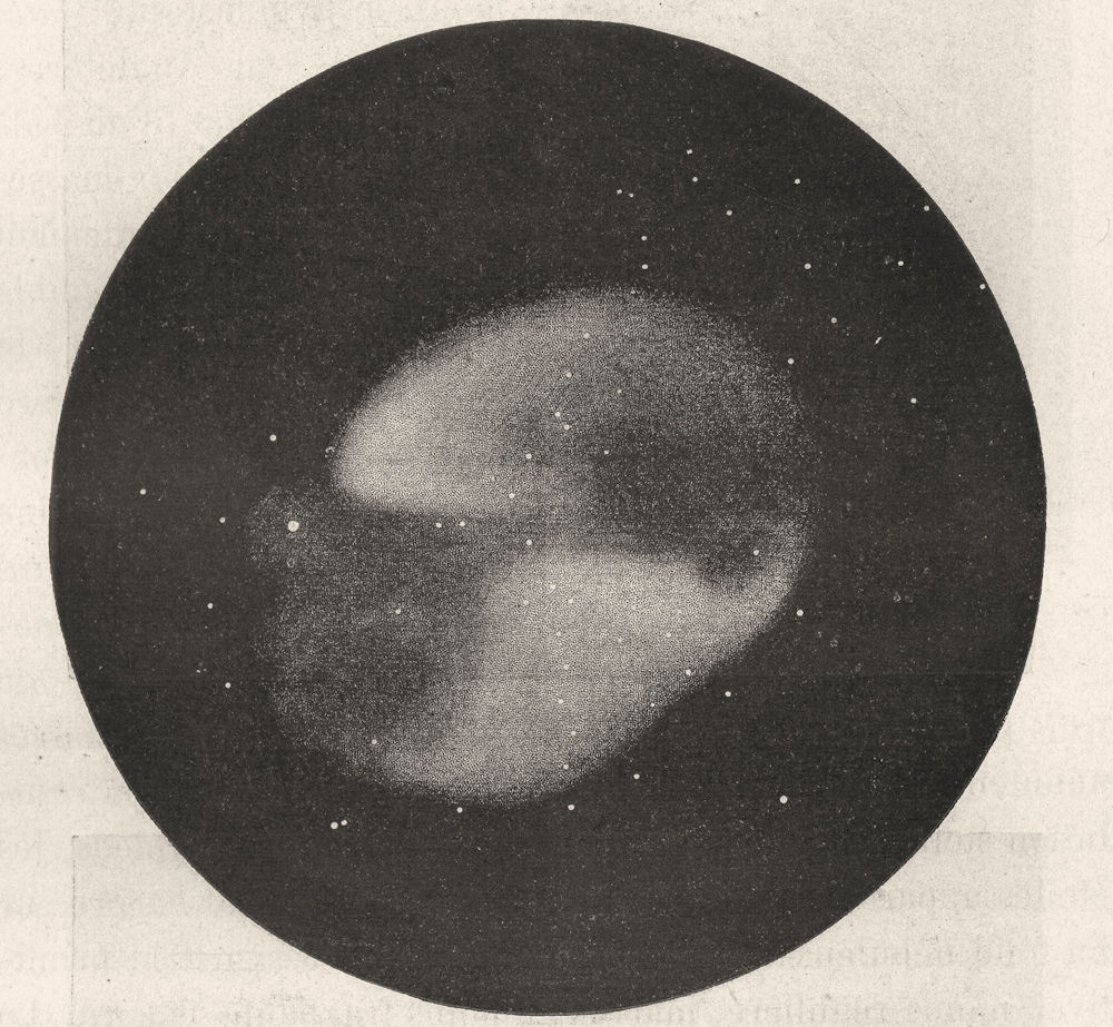 Associate Product ASTRONOMY. Fox Fur Nebula. Nebula Renard. Lassell 1877 old antique print