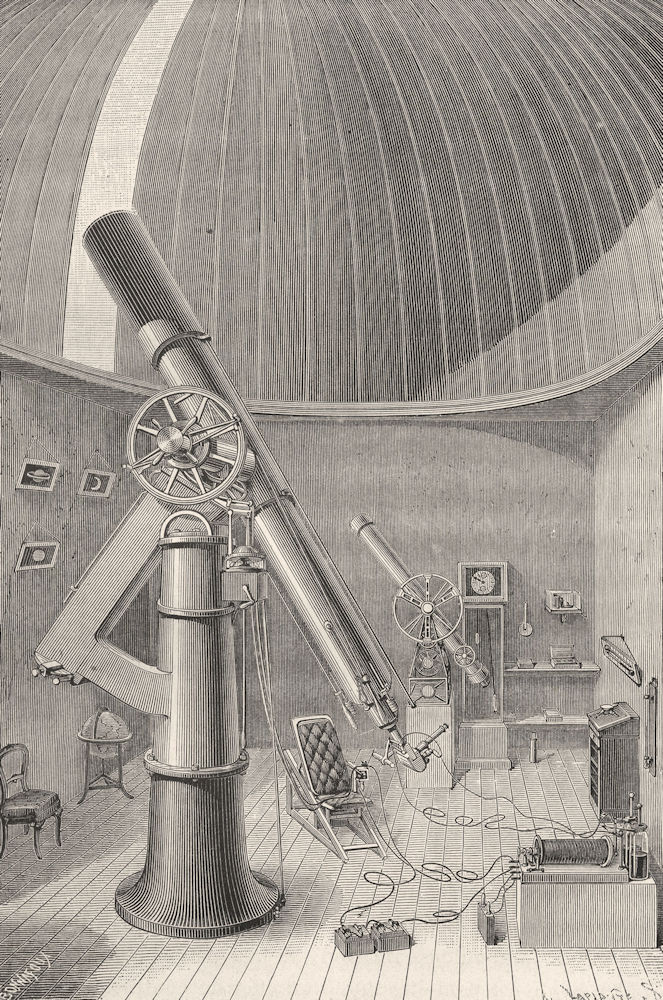 Associate Product ASTRONOMY. Telescope of Tulse Hill, London.  Mr. W. Huggins 1877 old print