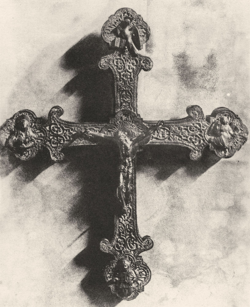 FRANCE. Crucifix;«Fantaisies» photographiques, c.1855 1935 old vintage print