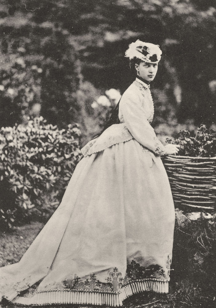 ENGLAND. Portrait of Queen Alexandra of England, c.1865 1935 old vintage print