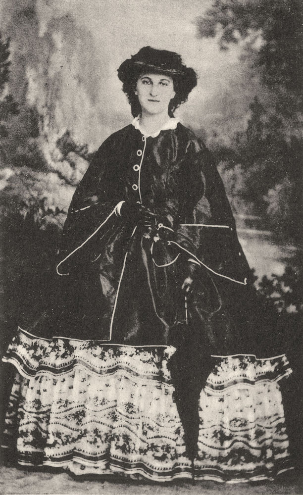 PORTRAITS. Portrait of an unknown lady, 1861 1935 old vintage print picture