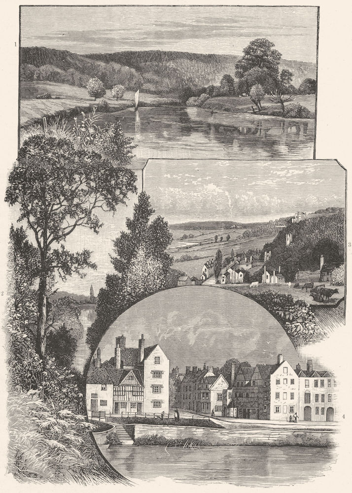 Associate Product ENGLAND. The Severn in Wyre forest; Near Shrawley; Quatford; Bewdley 1901