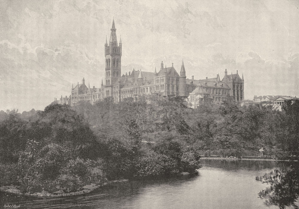 Associate Product SCOTLAND. Glasgow University 1901 old antique vintage print picture