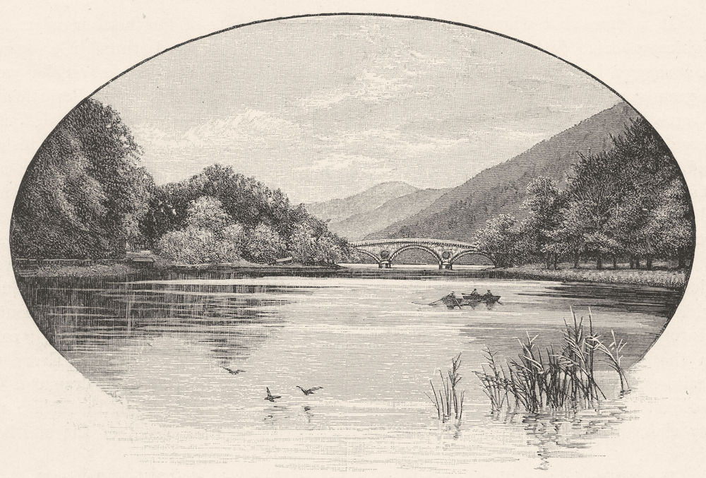 SCOTLAND. Bridge of Tay, Kenmore 1901 old antique vintage print picture