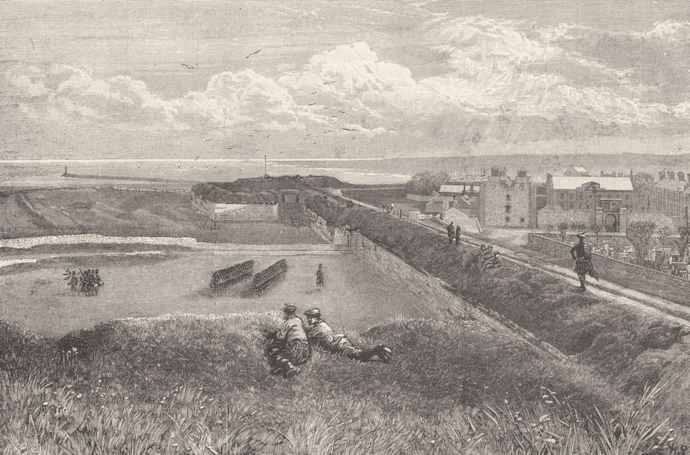Associate Product NORTHUMBERLAND. View from the Ramparts, Berwick 1901 old antique print picture