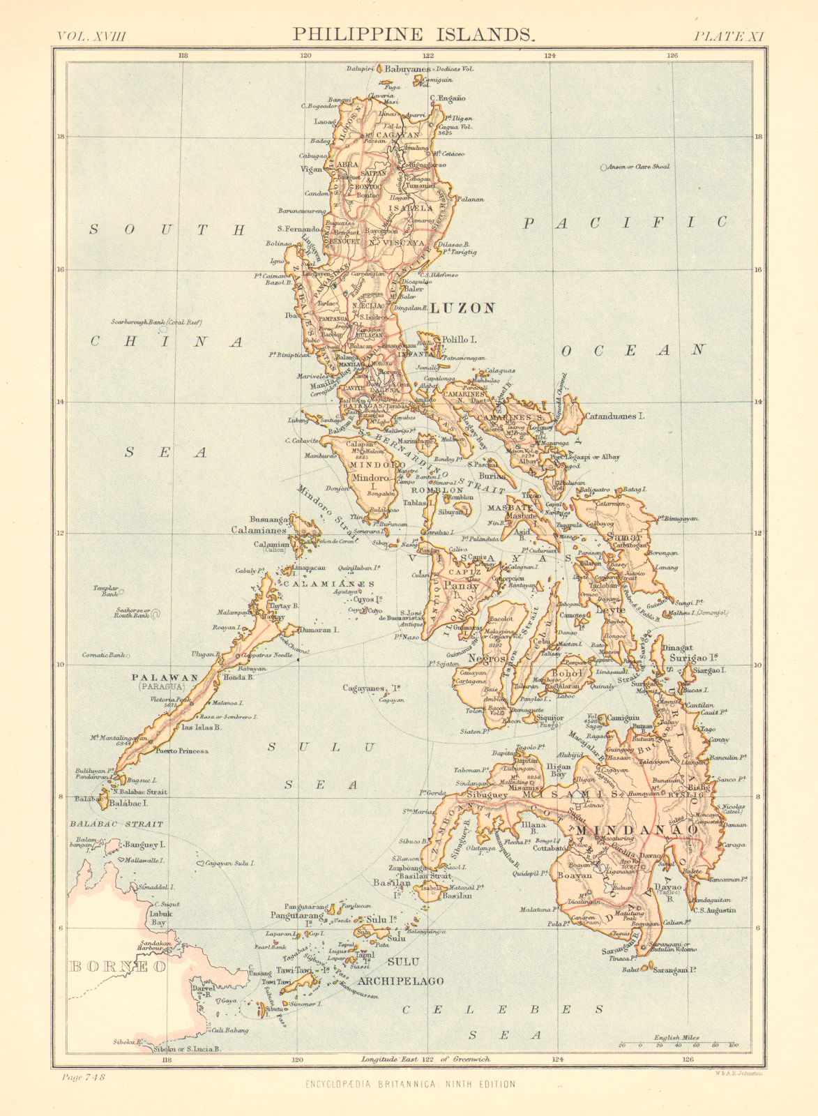 Associate Product PHILIPPINES. Philippine Islands. Britannica 9th edition 1898 old antique map