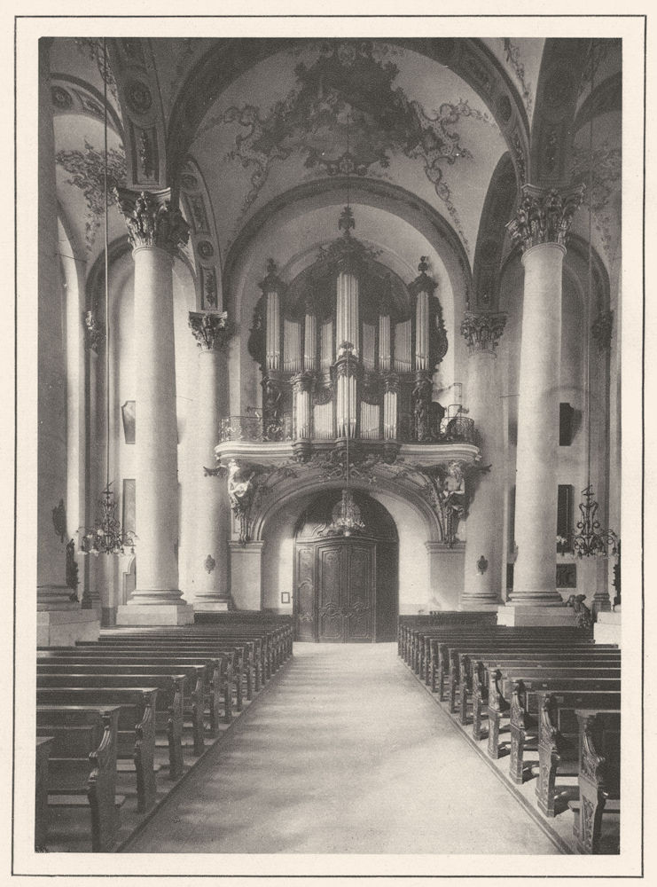 Associate Product MOSELLE. Intérieur de L'église de Saint-Avoid 1937 old vintage print picture