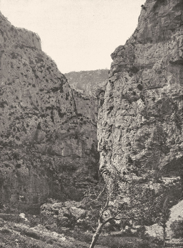 Associate Product HÉRAULT. Gorges d'Héric 1902 old antique vintage print picture