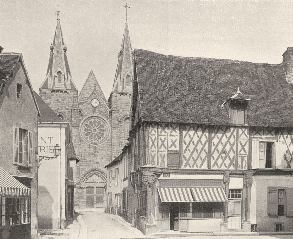 INDRE. Levroux- Vieille maison 1905 old antique vintage print picture