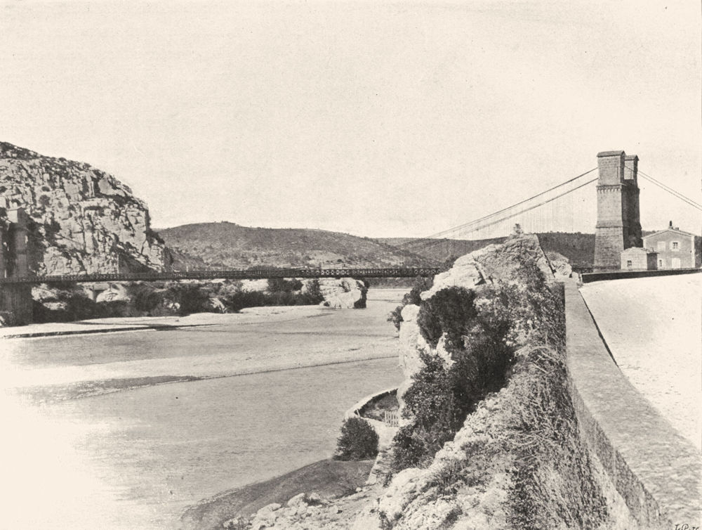 VAUCLUSE. Le pont de Mirabeau 1902 old antique vintage print picture