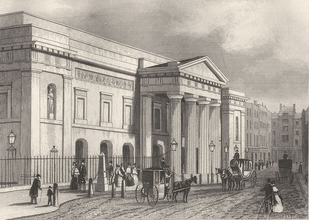 COVENT GARDEN. Theatre Royal. London. DUGDALE c1840 old antique print picture